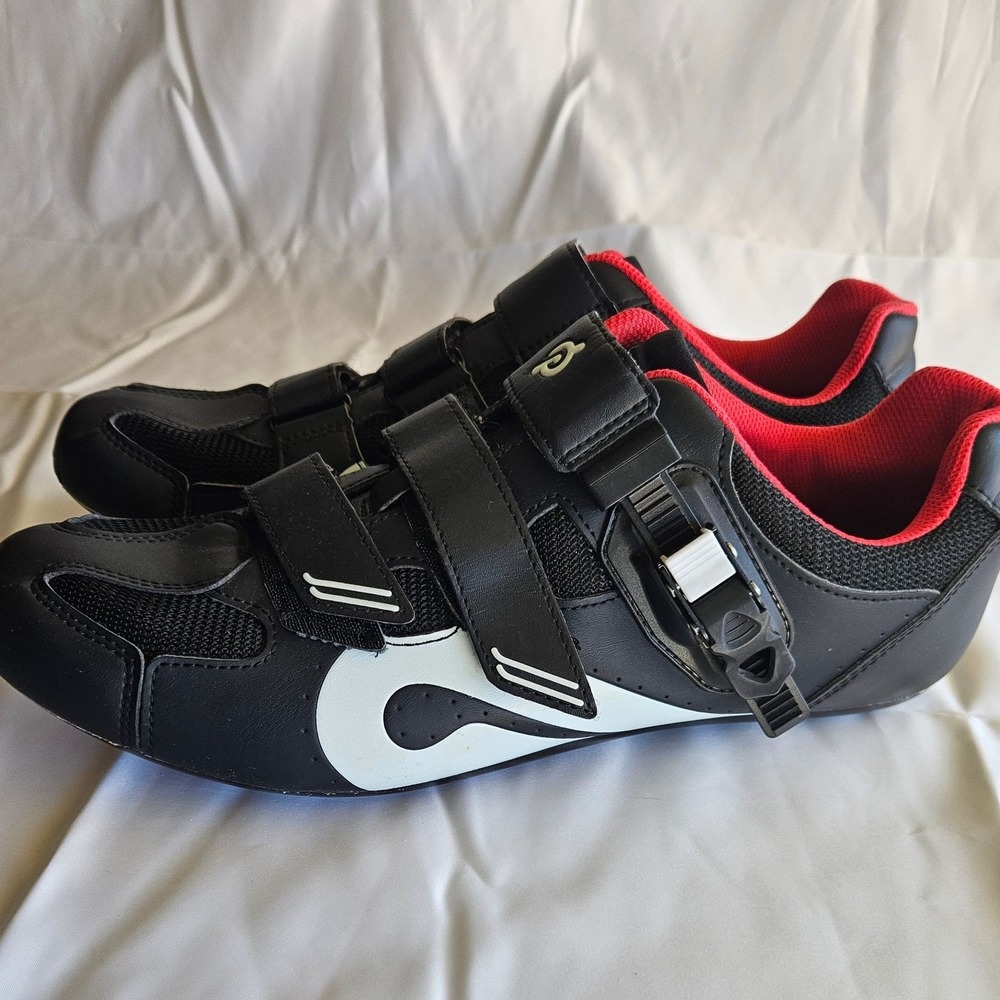 Peloton Original Cycling Shoes Black/Red Delta-Compatible Indoor Bike Shoes